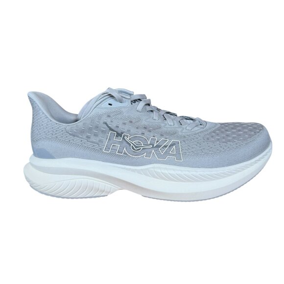 Hoka M Mach 6 gray lace-up running sneakers men's size 13D New - Picture 1 of 14